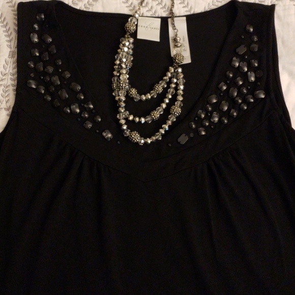 Emma James Tops - Emma James large designer black sleeveless blouse